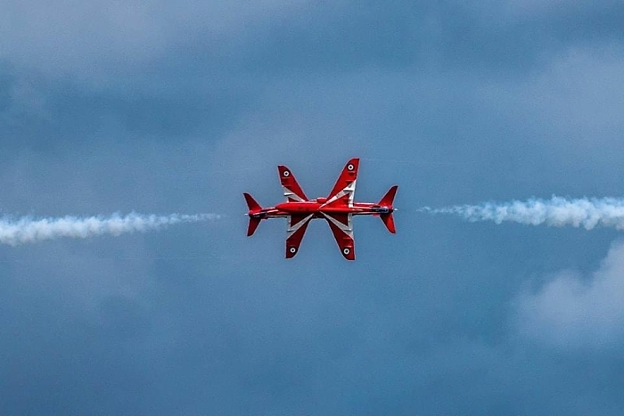 Red Arrows at an airshow